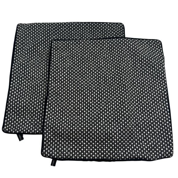 Rodeo Home Black White Textured Chic Velvet Decorative Pillow Covers Set Of Two - Picture 1 of 9